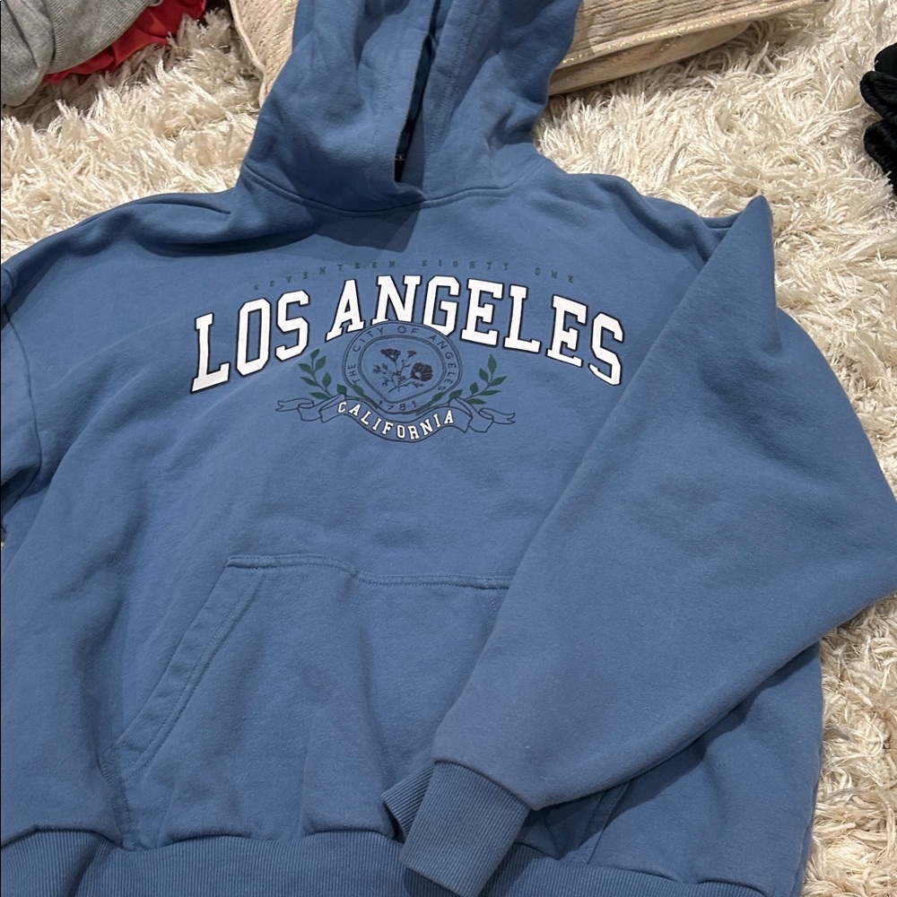 PacSun Blue Los Angeles Graphic Hoodie